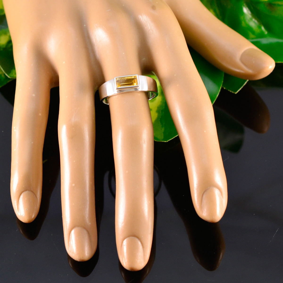 Zoey Boho Yellow Solitaire Ring