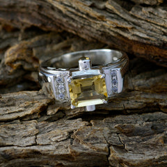 Ines Contemporary Yellow Halo Ring