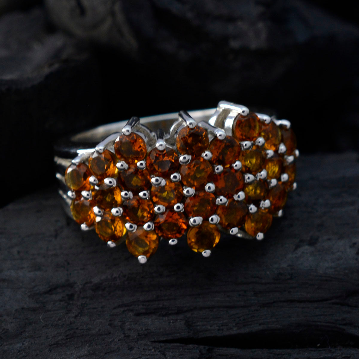 Valentina Contemporary Yellow multiple Ring