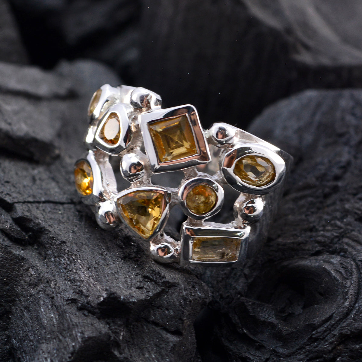 Gabriela Modern Yellow multiple Ring