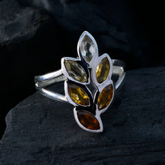 Amelia Cultural Yellow Hexa Ring