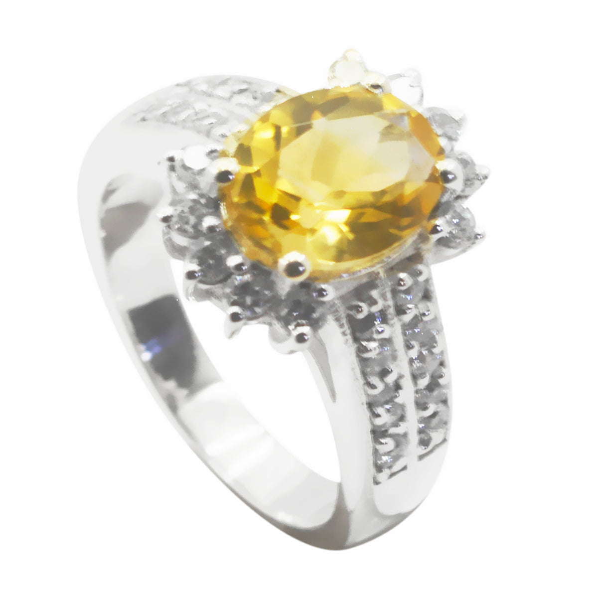 Fernanda Sophisticated Yellow Halo Ring