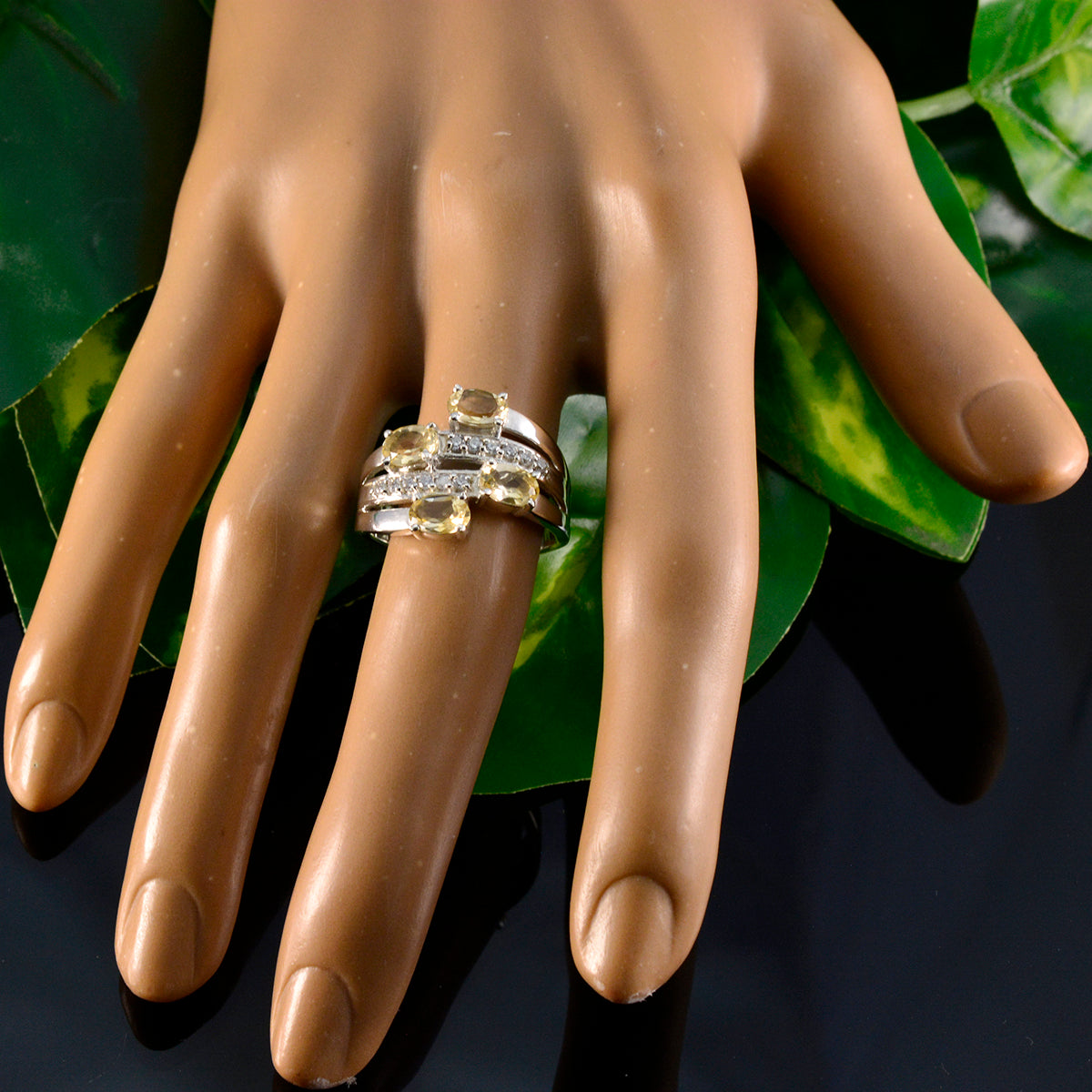 Yasmine Boho Yellow quarter Ring