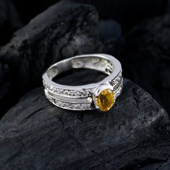 Aisha Sophisticated Yellow Halo Ring