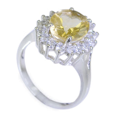Giulia Abstract Yellow Halo Ring