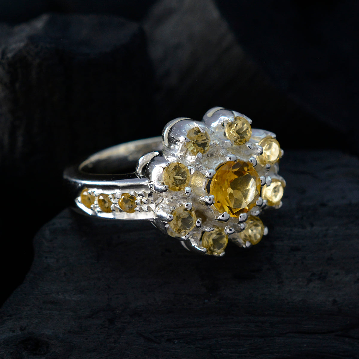 Lakshmi Contemporary Yellow multiple Ring