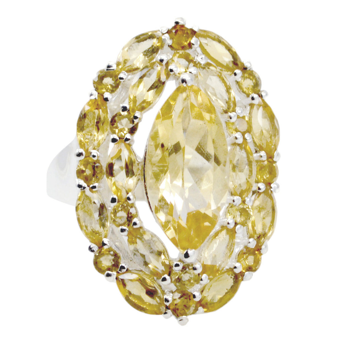 Victoria Abstract Yellow multiple Ring