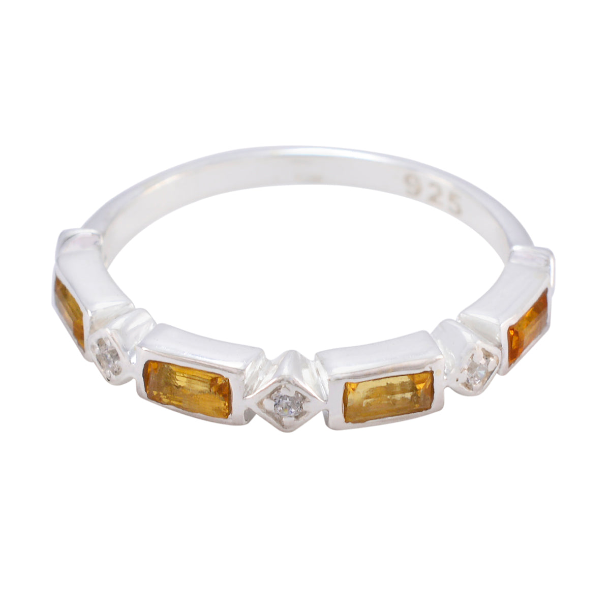 Wen Trendy Yellow quarter Band Citrine Yellow