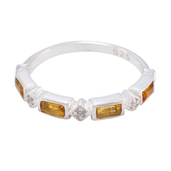 Wen Trendy Yellow quarter Band Citrine Yellow