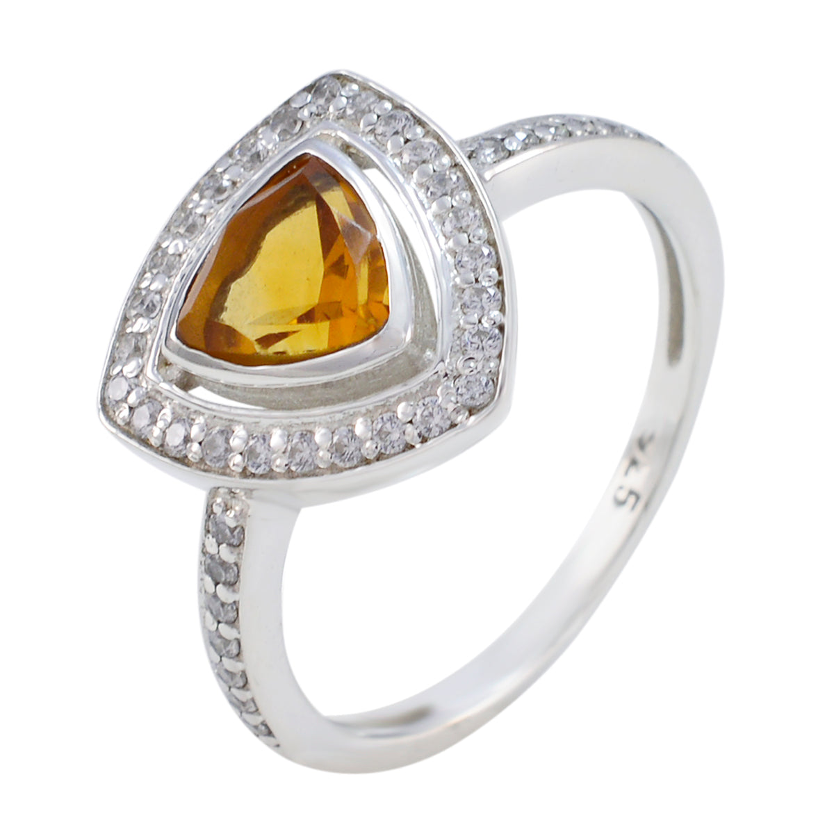 Aisha Feminine Yellow Halo Ring