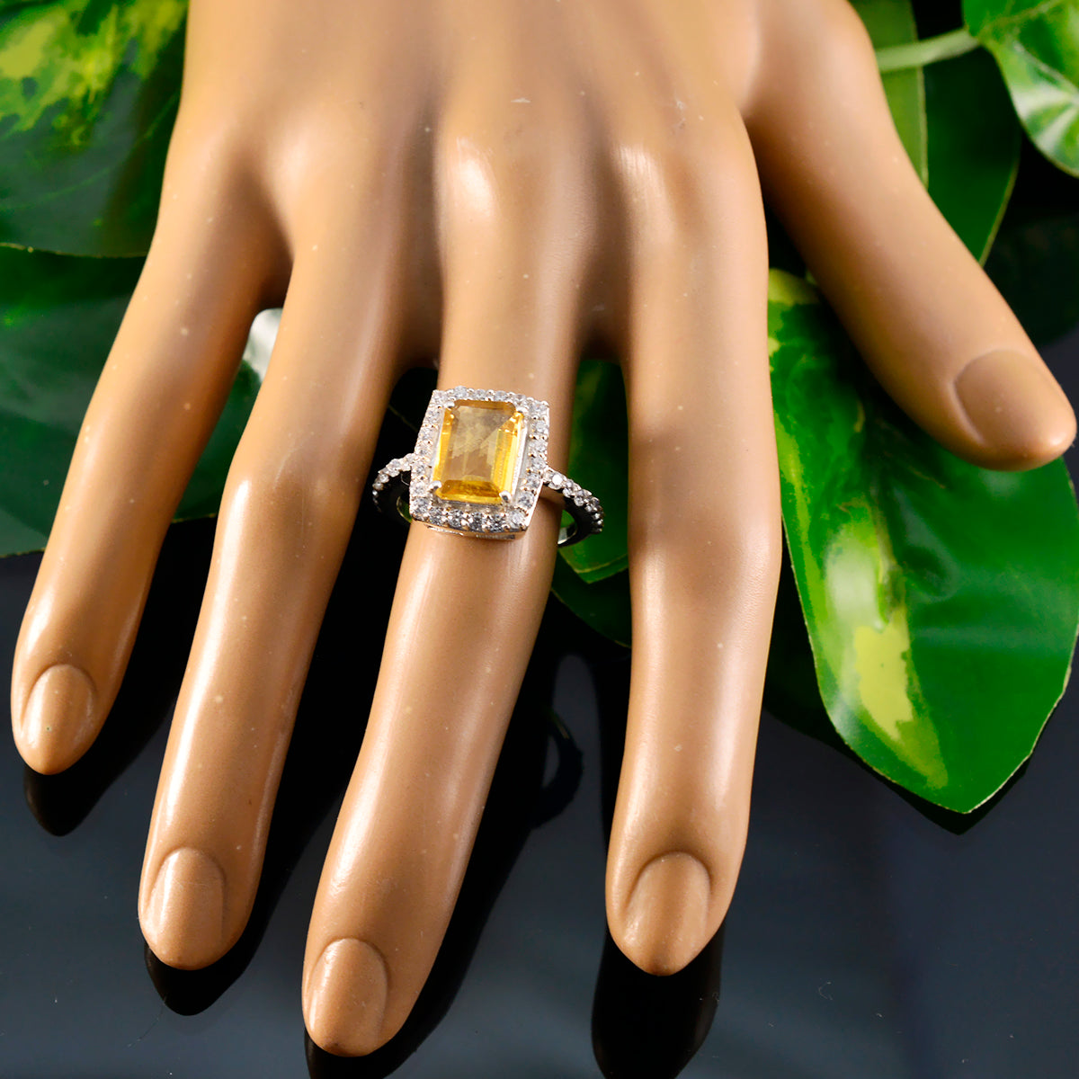 Lakshmi Modern Yellow Halo Ring