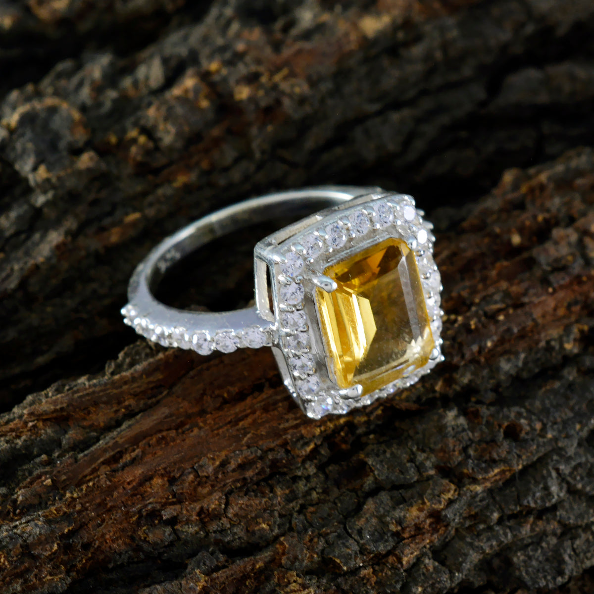 Lakshmi Modern Yellow Halo Ring