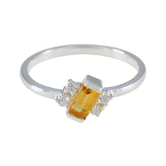 Jia Trendy Yellow Halo Ring Citrine Yellow