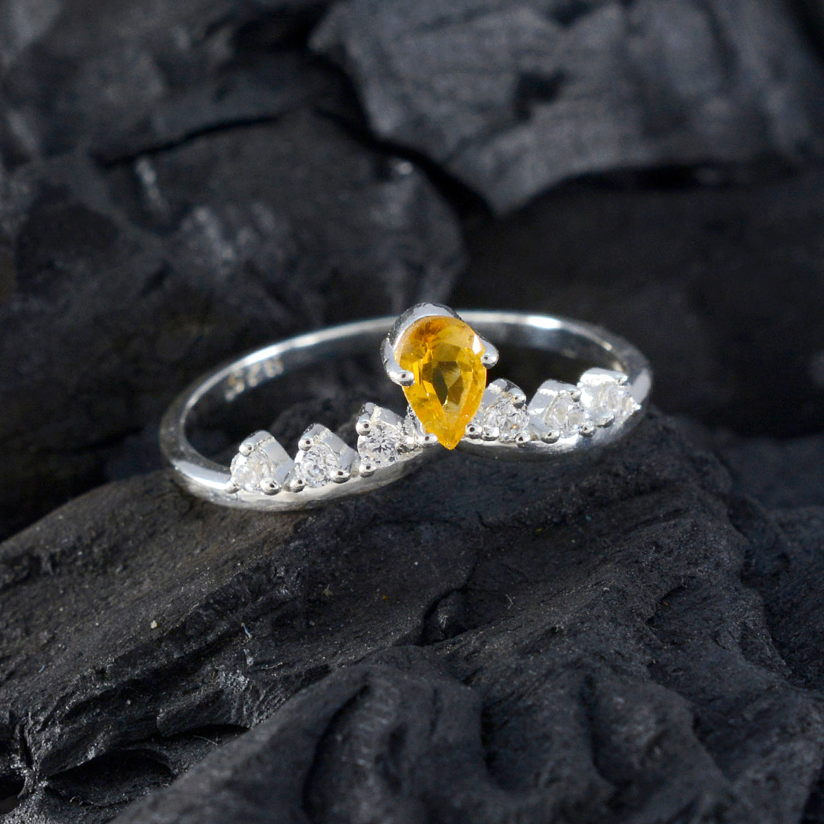 Rina Modern Yellow Halo Ring