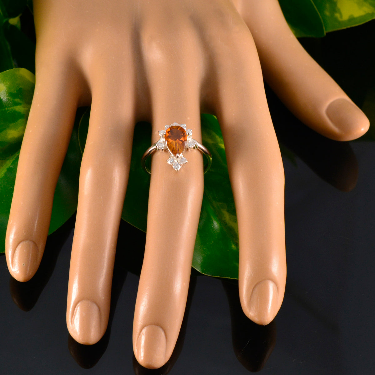 Lakshmi Luxurious Yellow Halo Ring