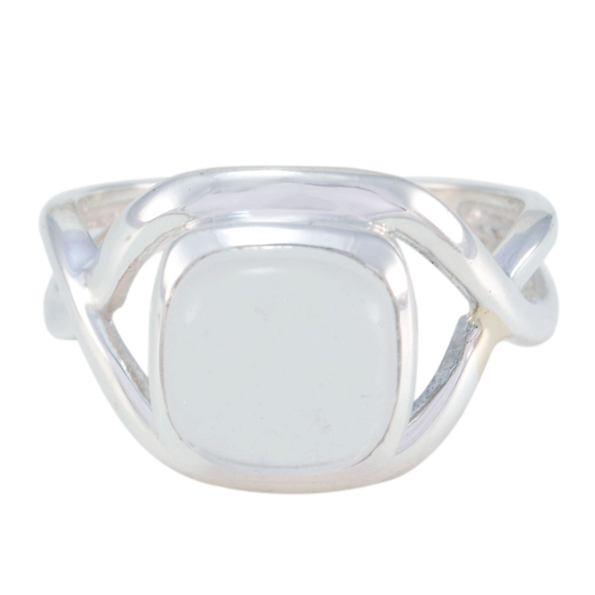 Clara Sophisticated White Solitaire Ring Crystal Quartz White