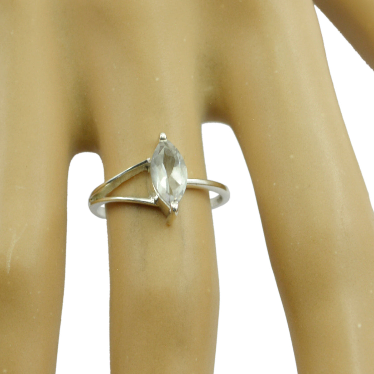Yuki Contemporary White Solitaire Ring