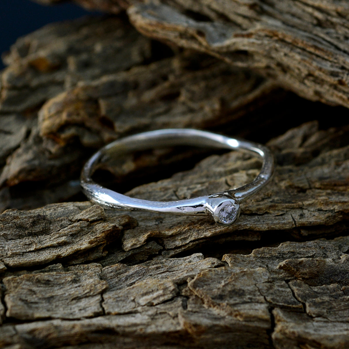 Liyana Contemporary White Solitaire Ring