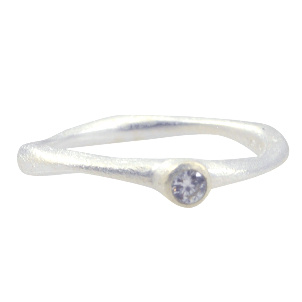Liyana Contemporary White Solitaire Ring Crystal Quartz White