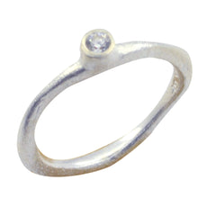 Liyana Contemporary White Solitaire Ring