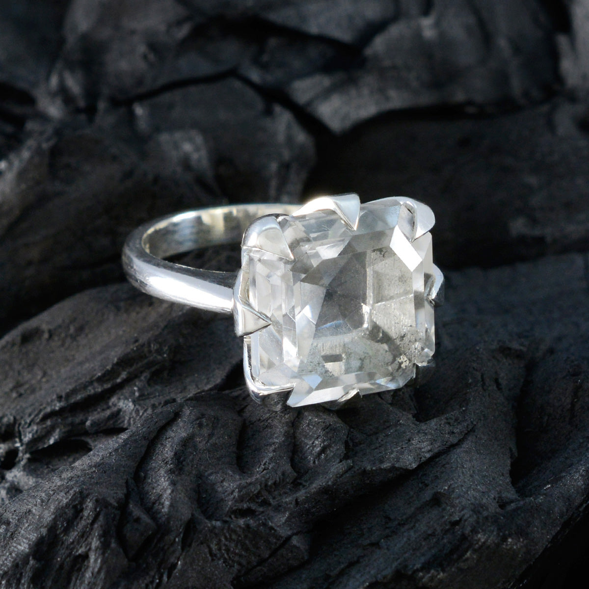 Alice Boho White Solitaire Ring