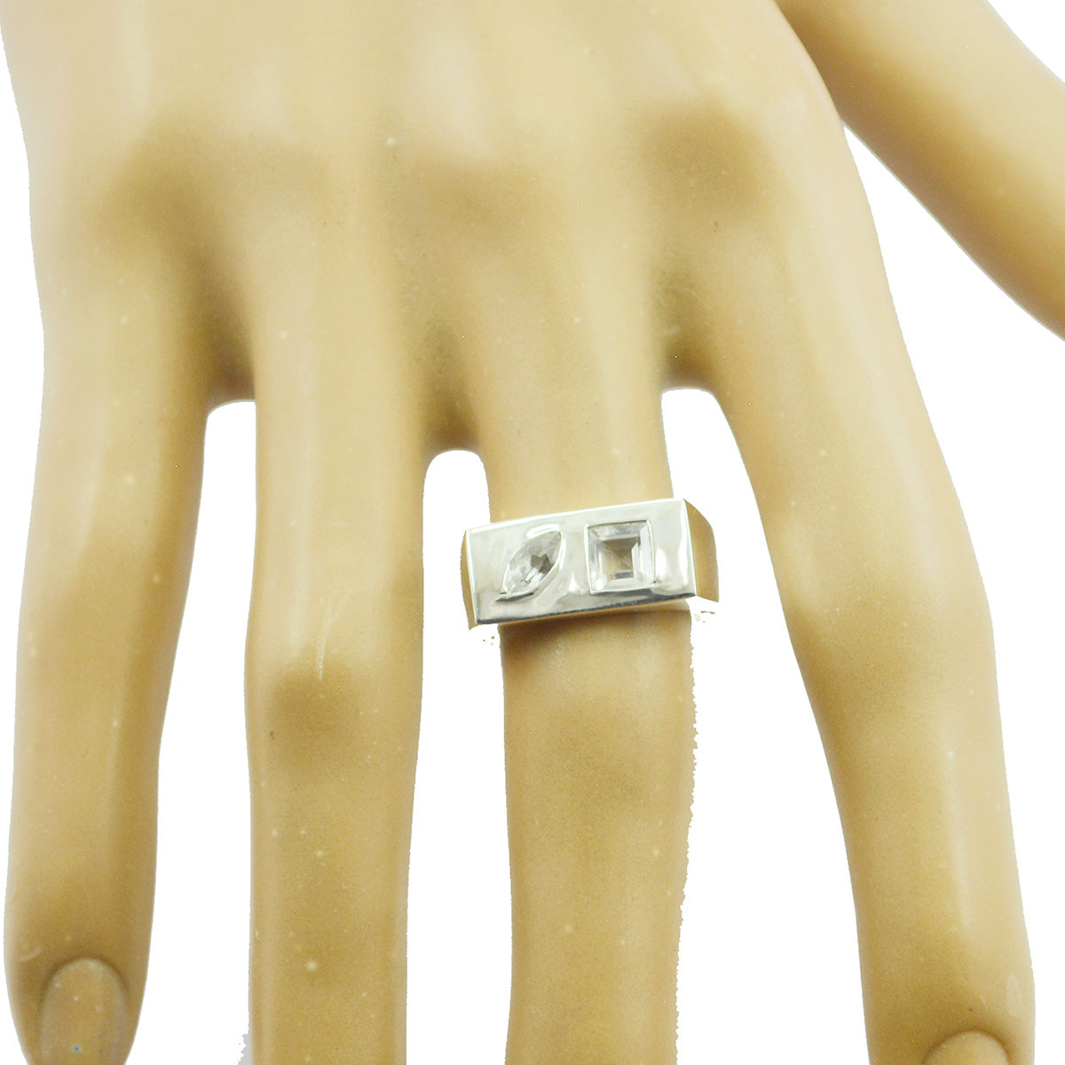 Putri Sophisticated White Toi et Moi Ring