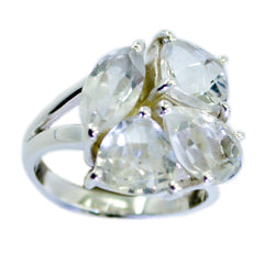 Siti Cocktail White quarter Ring Crystal Quartz White