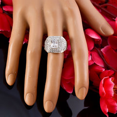 Isabelle Contemporary White Halo Ring