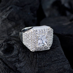 Isabelle Contemporary White Halo Ring