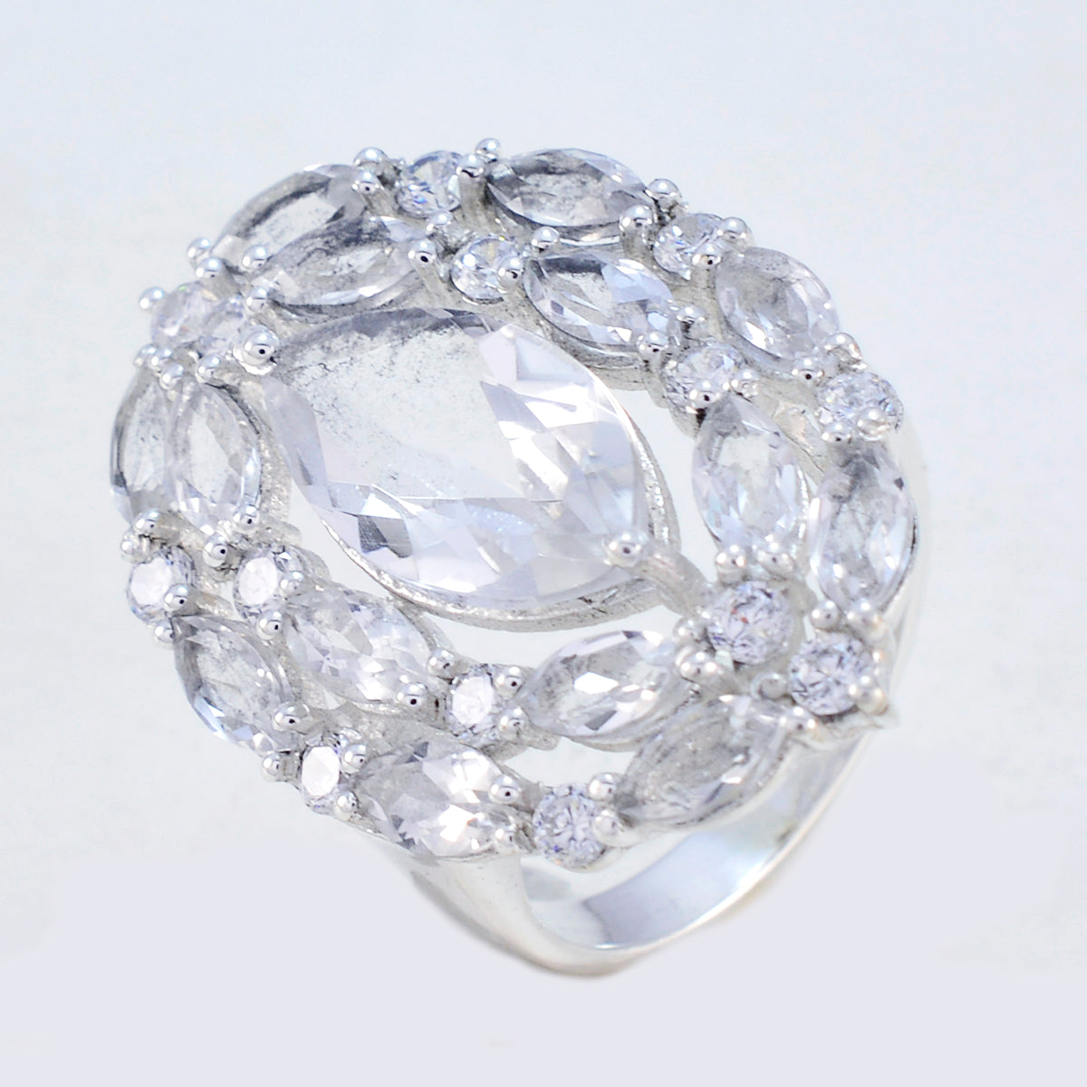 Aisha Trendy White multiple Ring