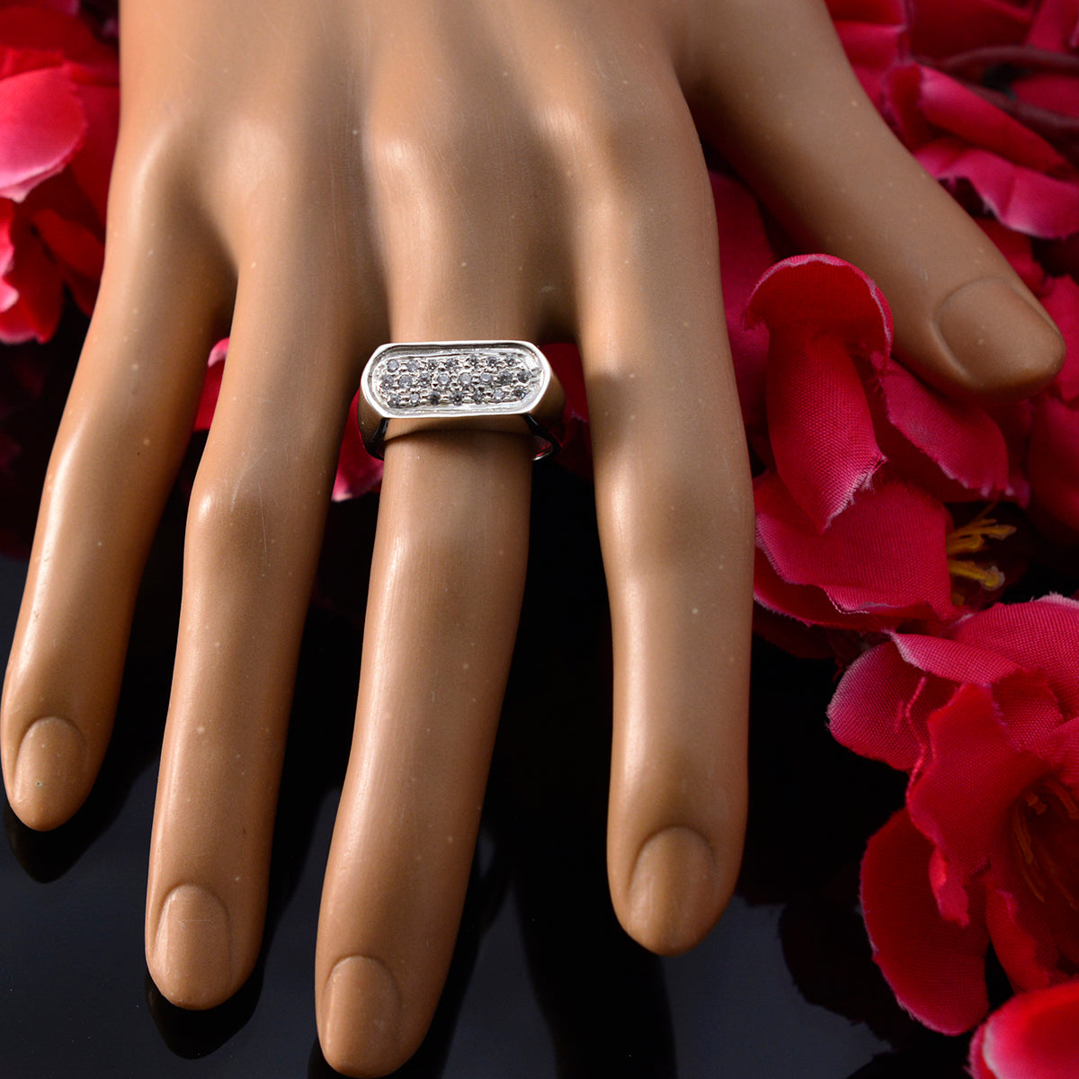 Nora Artisan White Halo Ring