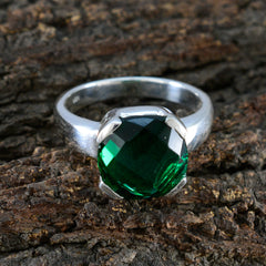 Elena Signet Green Solitaire Ring