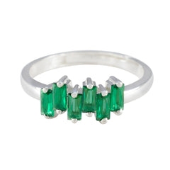 Ayesha Trendy Green Hexa Ring Emerald CZ Green