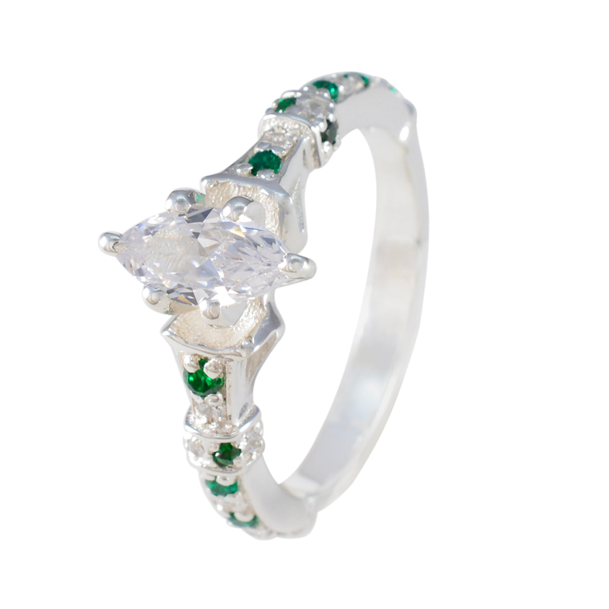 Florencia Cultural Green Halo Ring