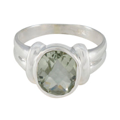 Josephine Ethnic Light Green Solitaire Ring Green Amethyst Green