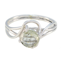 Mia Graceful Light Green Solitaire Ring Green Amethyst Green