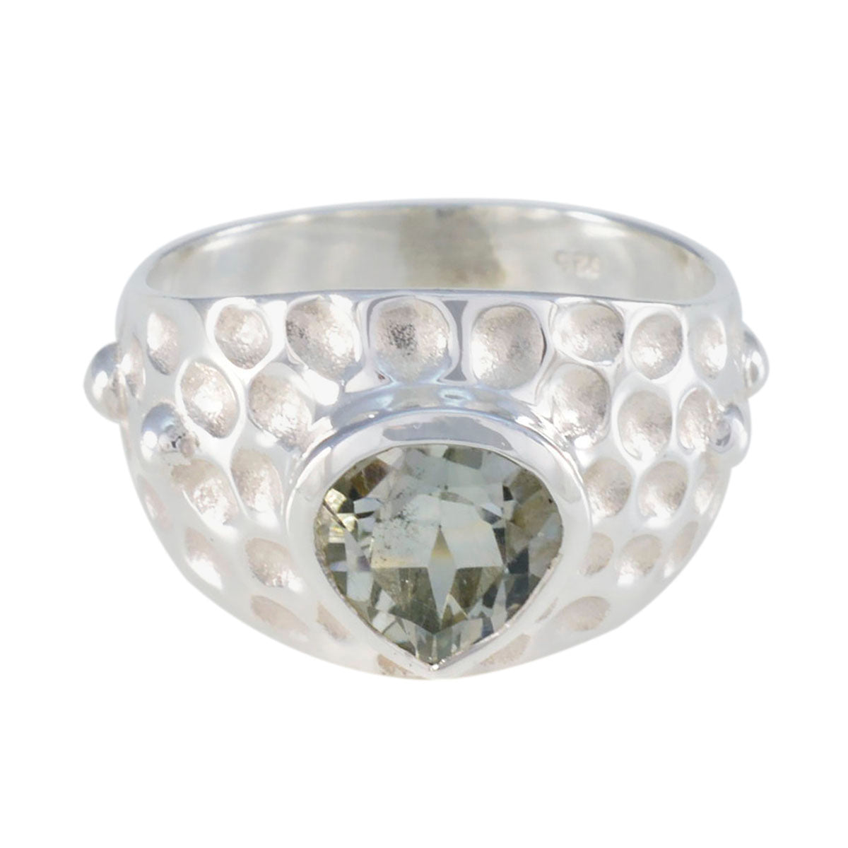 Luisa Luxurious Light Green Solitaire Ring Green Amethyst Green