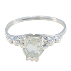 Nisa Rope-Wire Light Green Solitaire Ring Green Amethyst Green