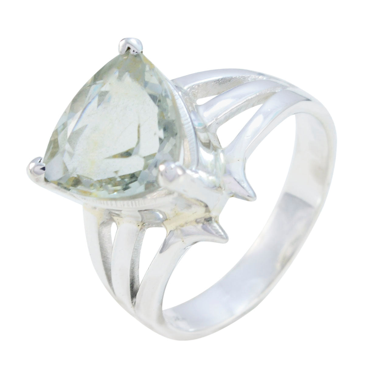 Zoe Ethnic Light Green Solitaire Ring