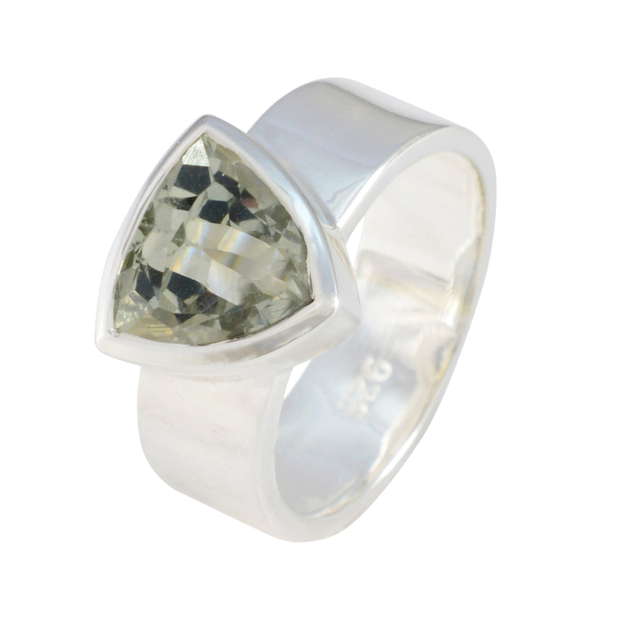 Saanvi Signet Light Green Solitaire Band