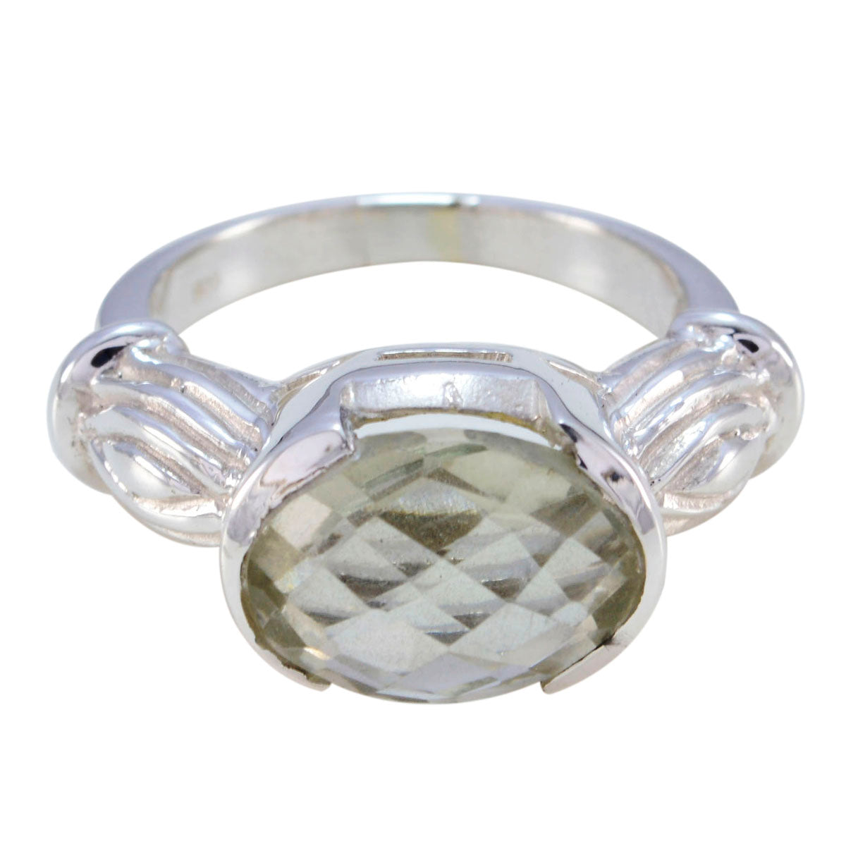 Charlotte Armor Light Green Solitaire Ring