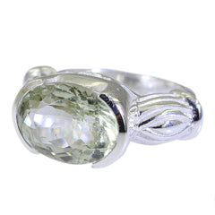Charlotte Armor Light Green Solitaire Ring