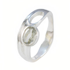 Ayaka Abstract Light Green Solitaire Ring