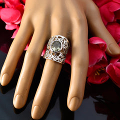Layla Filigree Light Green Solitaire Ring