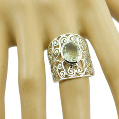 Layla Filigree Light Green Solitaire Ring