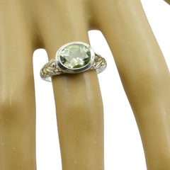 Saanvi Art Deco Light Green Solitaire Ring