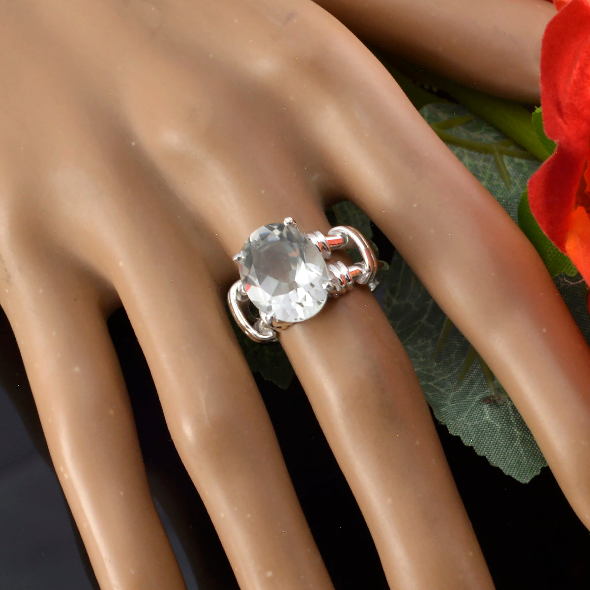 Andrea Rope-Wire Light Green Solitaire Ring