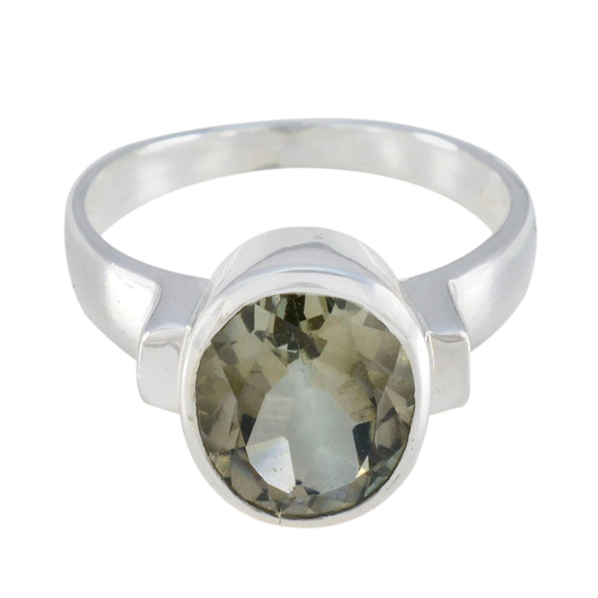Liyana Glamorous Light Green Solitaire Ring Green Amethyst Green