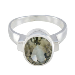 Liyana Glamorous Light Green Solitaire Ring Green Amethyst Green