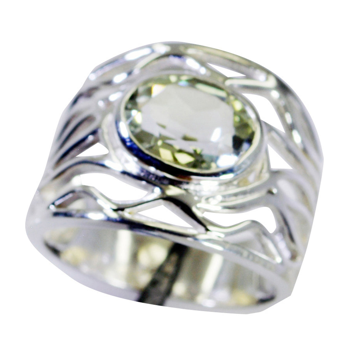 Grace Rope-Wire Light Green Solitaire Ring